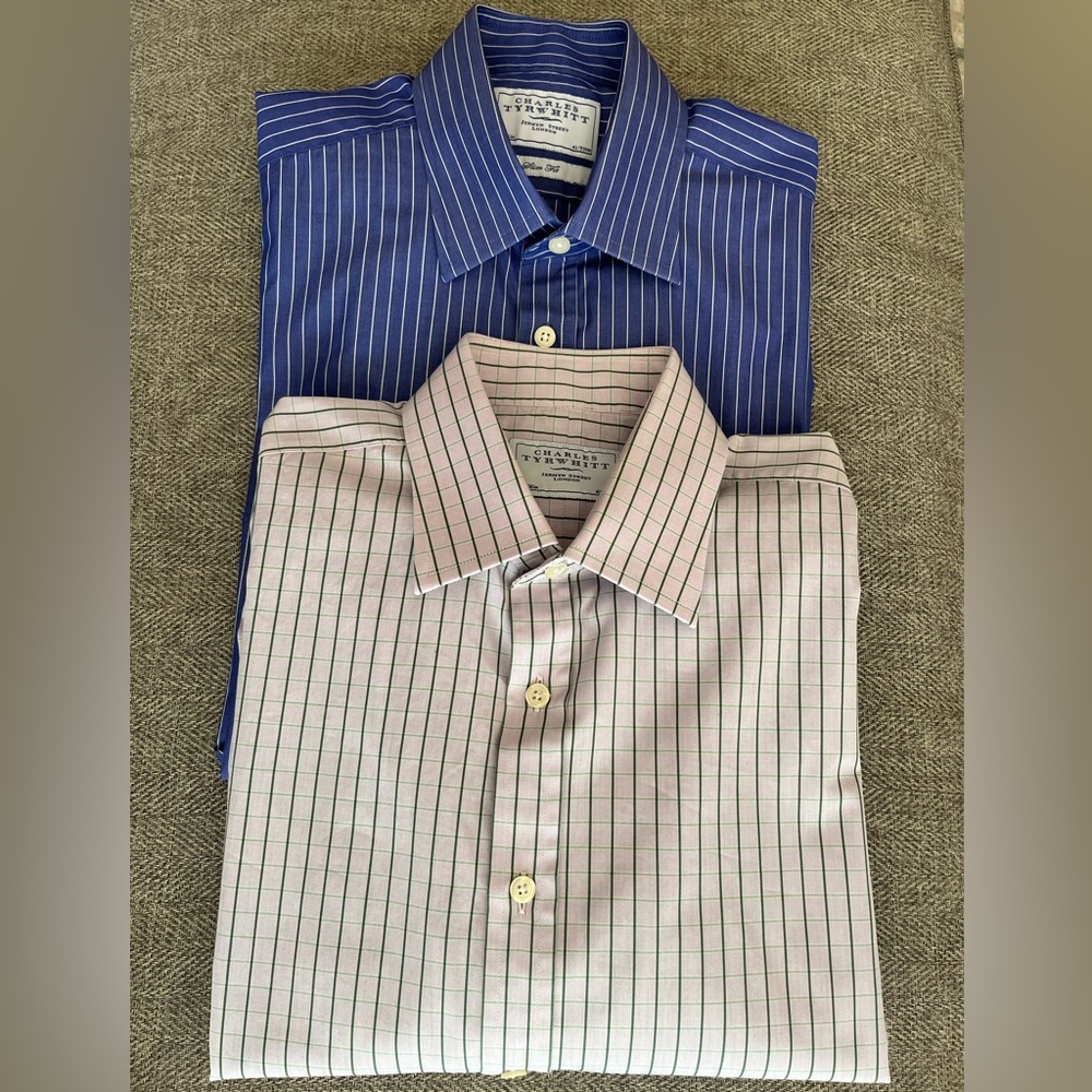 Charles Tyrwhitt Dress Shirts 16/36, French Cuffs. Set if 2 Shirts - $25